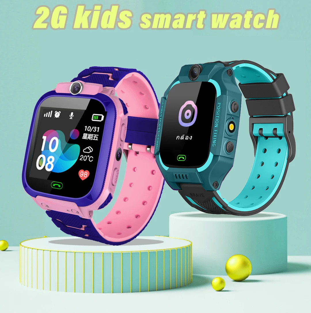 Smartwatch Digital Watches For Kid Boy - Q12 Kids Smart Watch 2G SOS