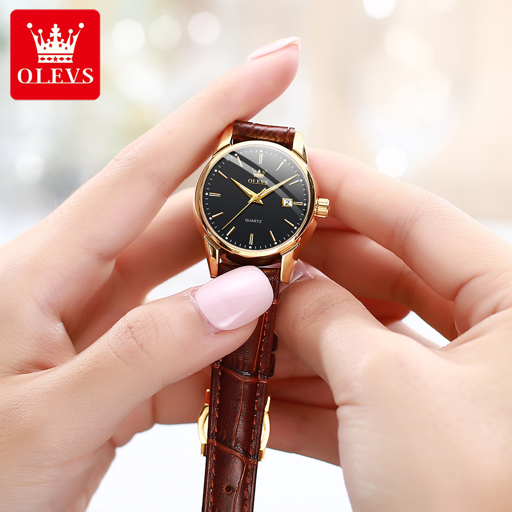 OLEVS Watch 6898 Women Watches - Leather Watch Strap review and price