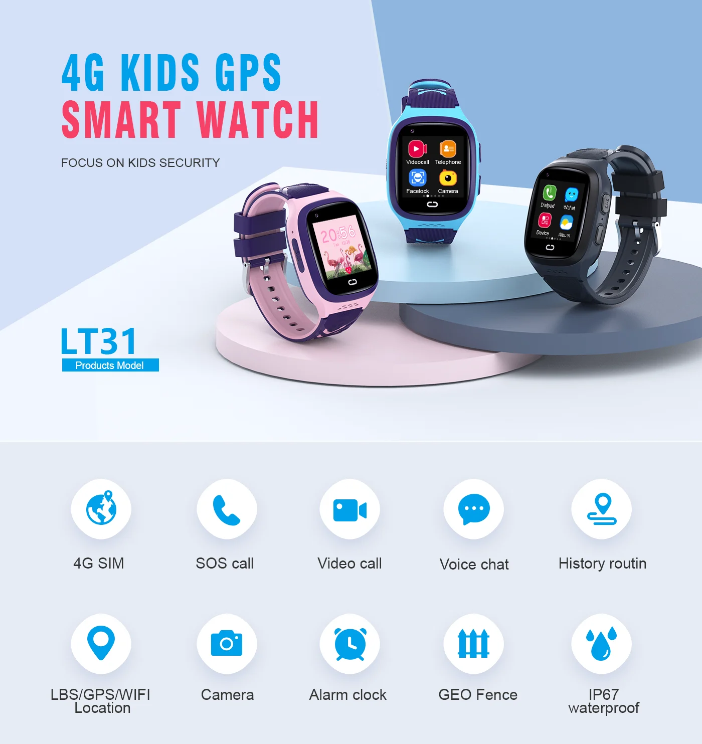 4G Kids Smartwatch SOS Waterpr - Smartwatch Digital Watches For Kids review and price