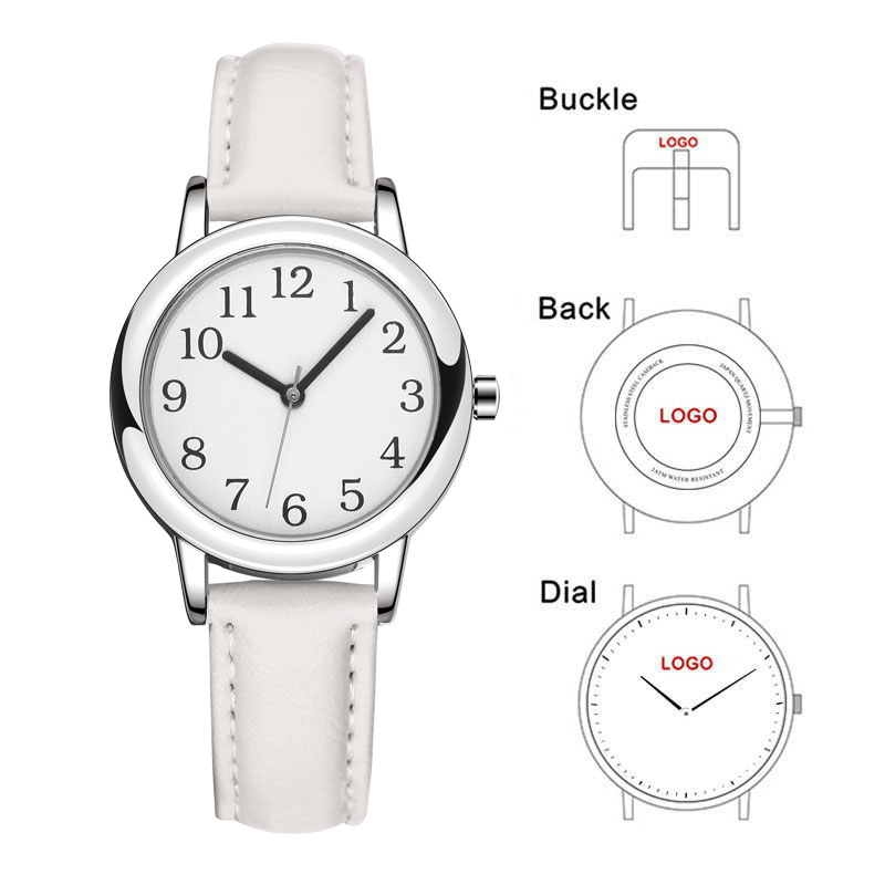 White Strap Slim Custom Women  - Leather Watch Strap review and price