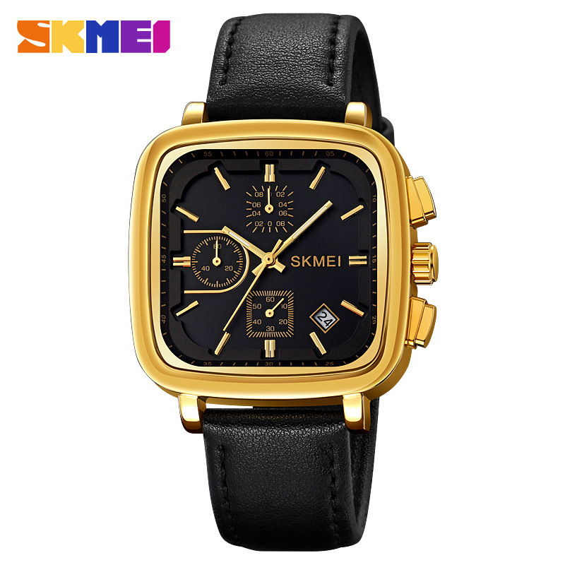 Square Men's Watch Quartz Wate - Leather Watch Strap review and price
