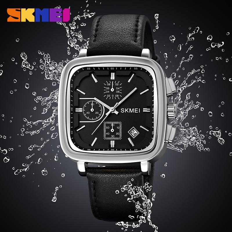 Square Men's Watch Quartz Wate - Leather Watch Strap review and price