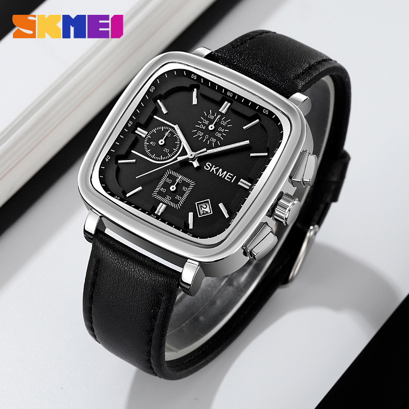 Square Men's Watch Quartz Wate - Leather Watch Strap review and price