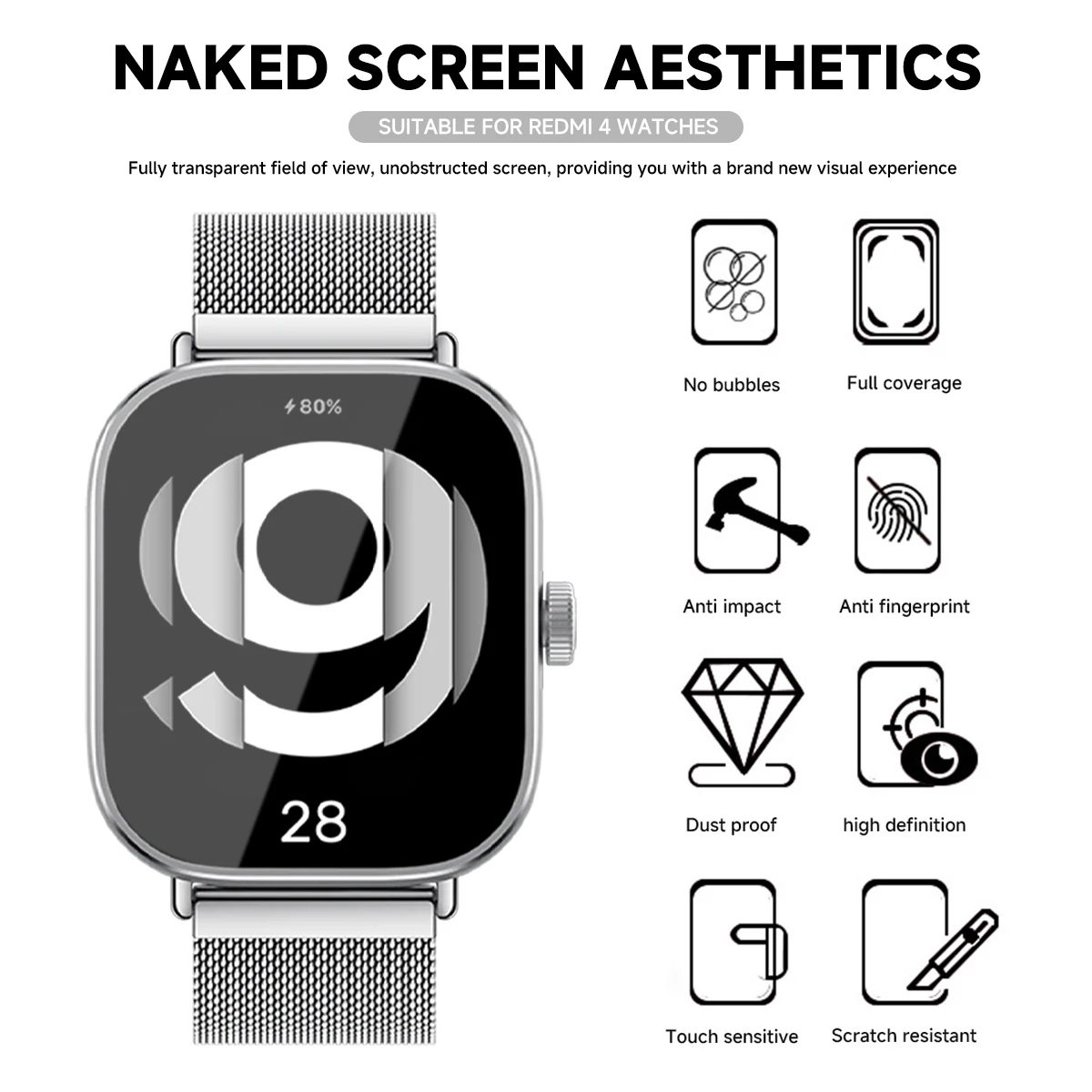 Tempered Glass for Xiaomi Redm - Smartwatch Redmi Watches review and price