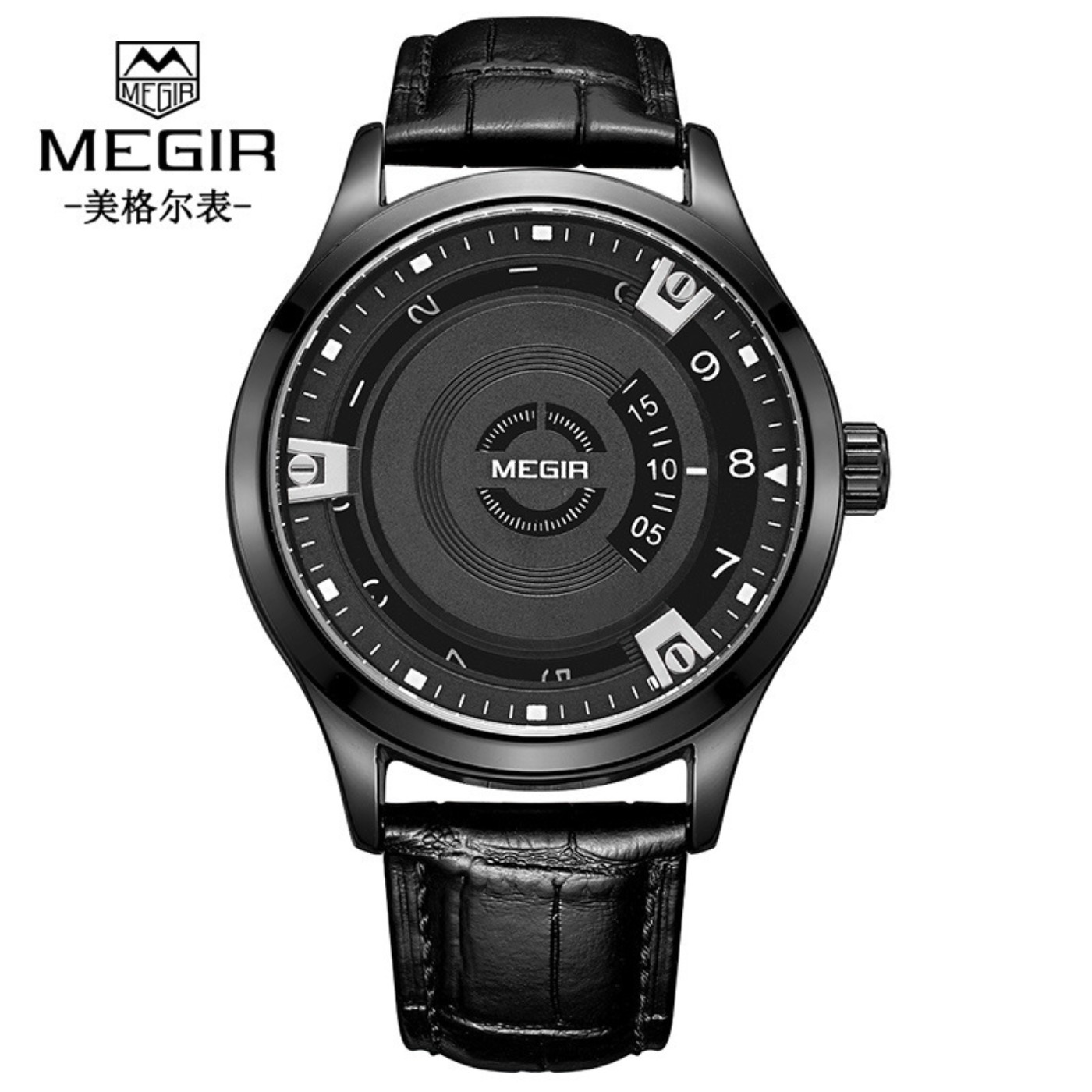 MEGIR Men Watches Luxury Leath - Leather Watch Strap review and price