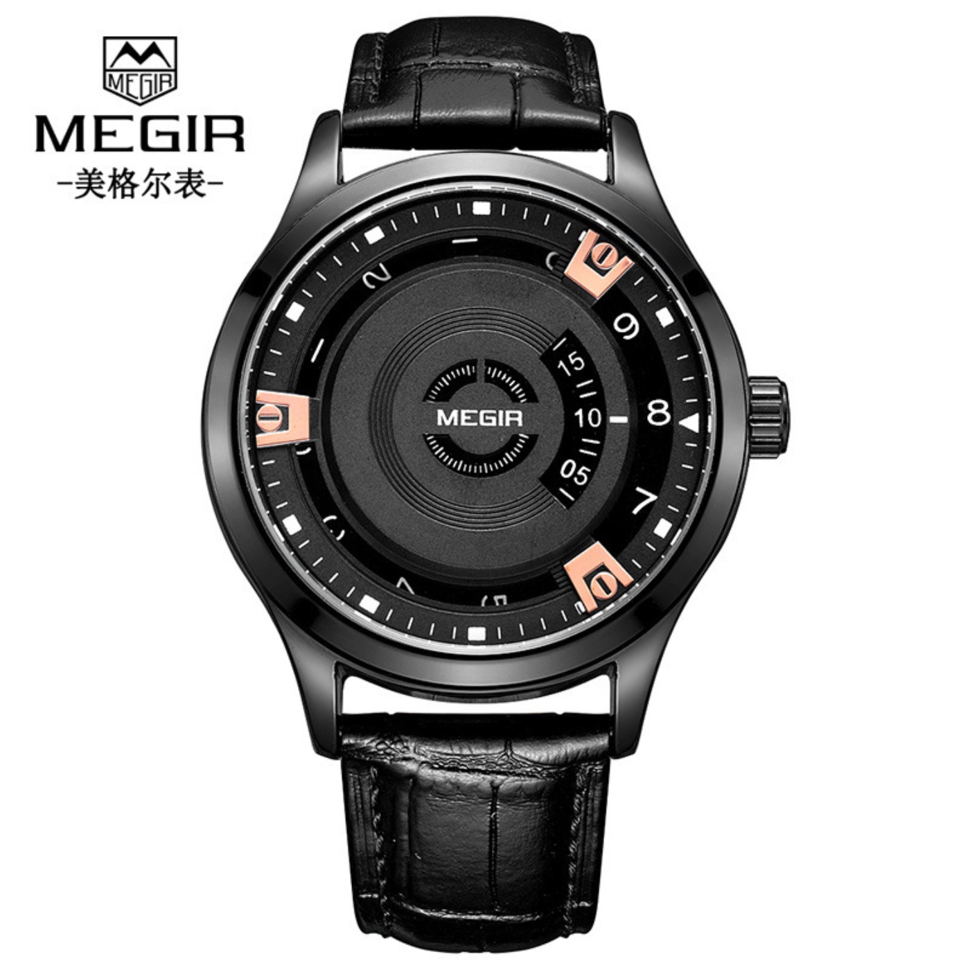 MEGIR Men Watches Luxury Leath - Leather Watch Strap review and price