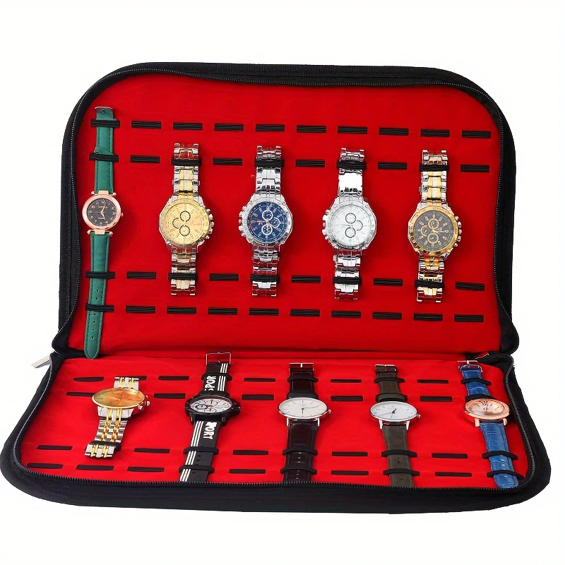 20 Slots Watch Storage Bag Con - Leather Watch Strap review and price