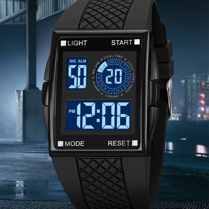 Digital Sport Watch Waterproof - Leather Watch Strap review and price